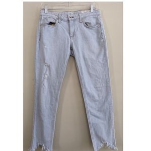 Rag & Bone Dre Low Rise Slim Boyfriend Destroyed Jeans in Melrose
